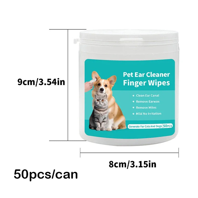 Pawora™ Pet Ear Cleaning Finger Wipes (50 PCS)