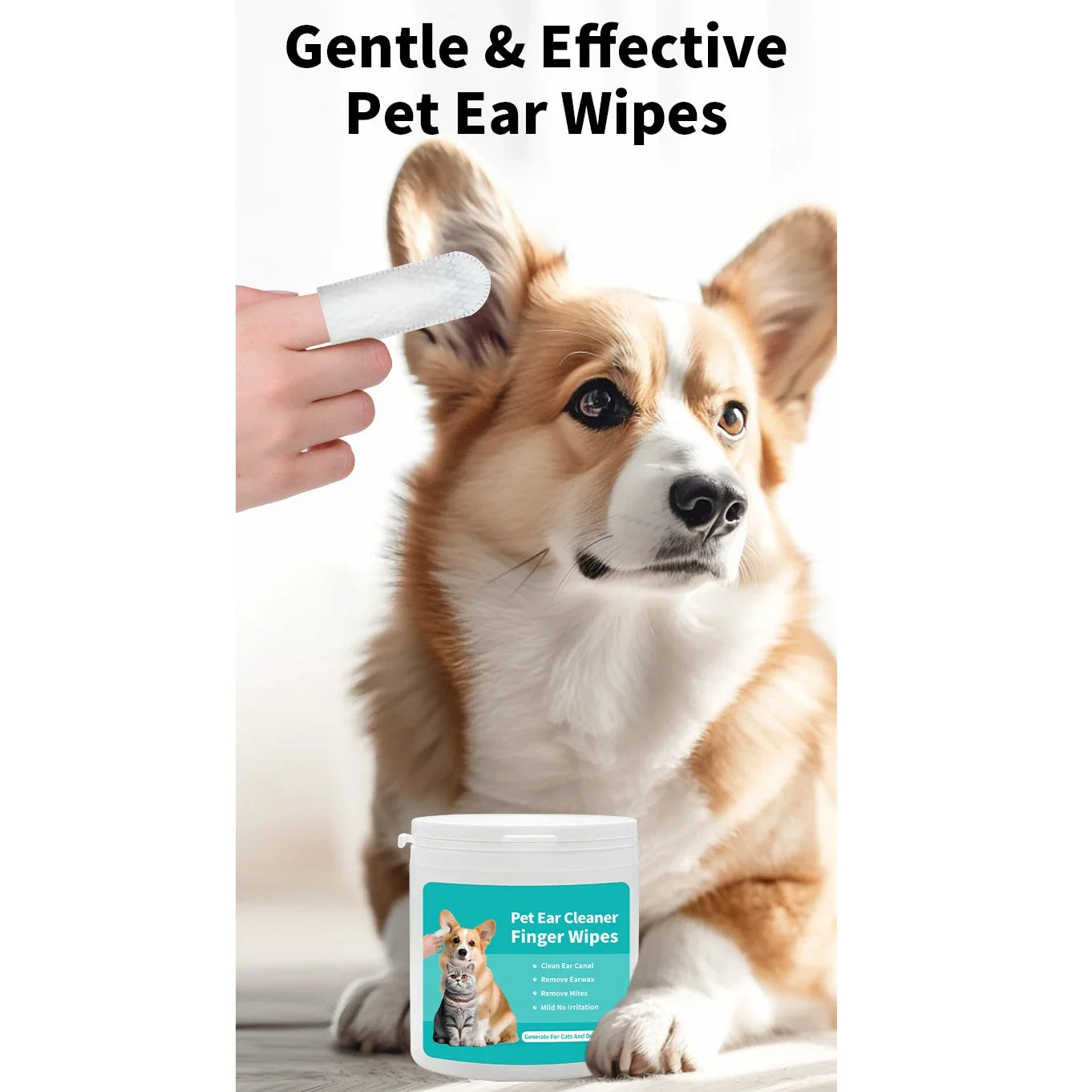 Pawora™ Pet Ear Cleaning Finger Wipes (50 PCS)